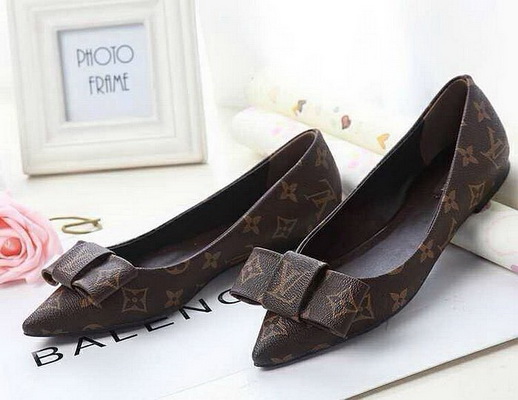 LV Shallow mouth flat shoes Women--029